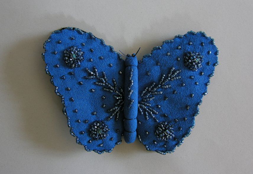 Butterfly Needlecase Blue