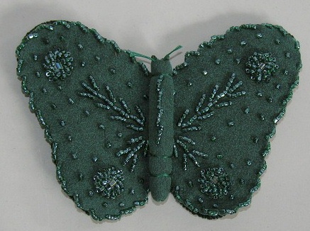 Butterfly Needlecase Green
