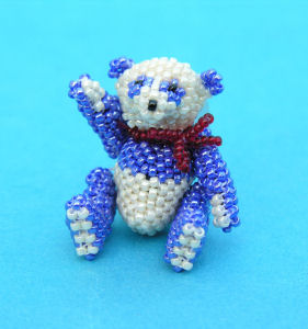 Blue Panda Sitting Front