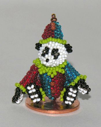 Micro Miniature Bears Clown Sitting 1