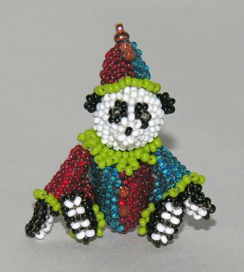 Micro Miniatur Bears Clown Sitting 2