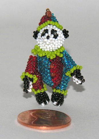 Micro Miniature Bears Clown Standing