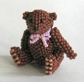 Micro Miniature Brown Bear Sitting 1