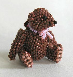 Micro Miniature Brown Bear Sitting 2