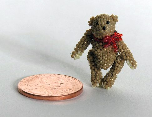 Micro Miniature Tan Bear Standing 1