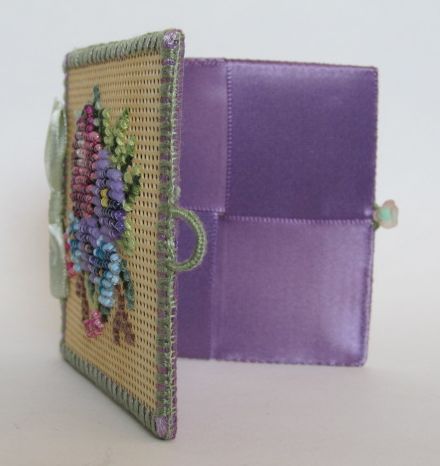 Perforated Paper Needlecase Beaded Floral 2